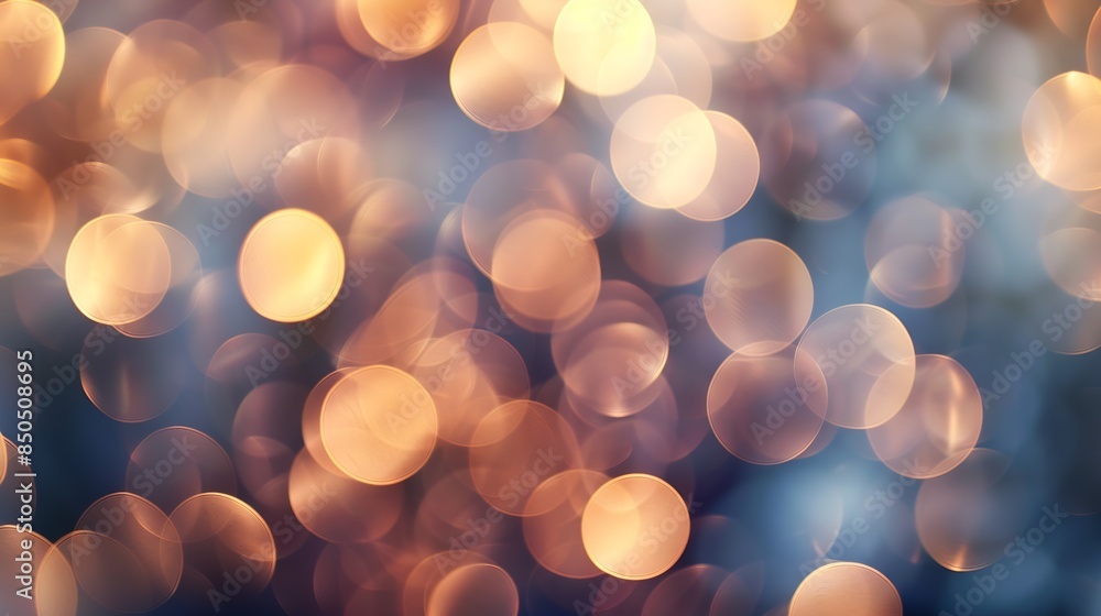 Poster Elegant beige bokeh abstract background Delicate blurred wallpaper texture Template with defocused bokeh lights and copy space for business website design Banner social media advertisi : Generative AI