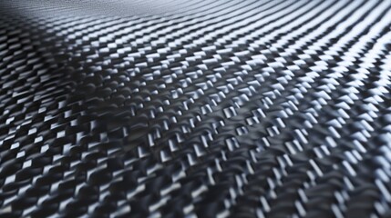 Fototapeta premium Macro shot of carbon fiber texture, diagonal weave, matte finish, sharp detail. 