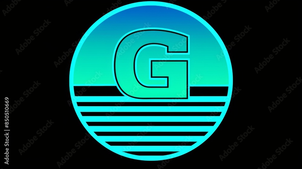 Fototapete develop a sleek and modern photography logo featuring a minimalist g icon combined with sleek lines 
