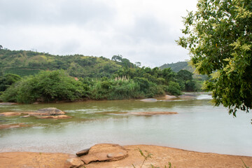 Rio Manhuacó, Paisagens da região de Tabauna no municipio de Aimorés, Minas Gerais, Brasil - 29...