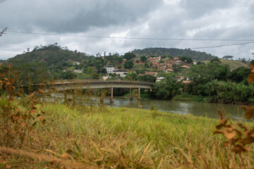 Fototapeta premium Paisagens do Rio Manhuaçú na localidade de Tabauna, municipio de Aimorés Minas Gerais, Brasil.