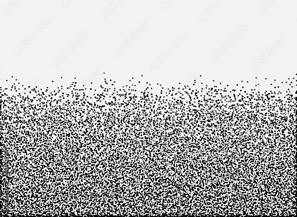 Poster noise grain background, pointillism dots gradient or dotwork pattern, vector stipple effect. grain n