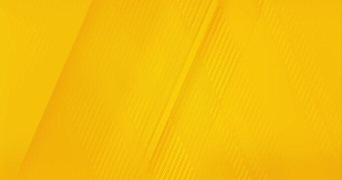 4k yellow abstract technology modern background. Light orange seamless looped animated wallpaper. Elegant simple universal backdrop. Fast moving 3d lines with soft shadow. Pure basic business 3d cover