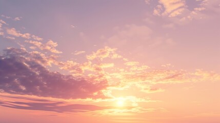 Obraz premium Beautiful sky quiet sunset background : Generative AI