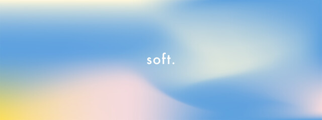Abstract cirrus clouds. Light blue, pink color vector banner. Pastel gradient sky pattern. Blurred light fuzz colorful gradient background. Pastel smooth mesh shapes. Vector soft horizontal backdrop © Mariia