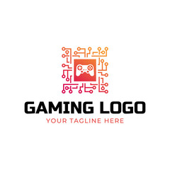 Game console and video games stick logo design template