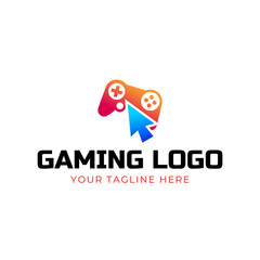 Game console and video games stick logo design template