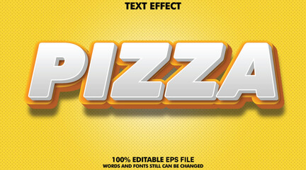 Pizza Editable 3D Text Effect