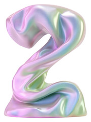 PNG  Number 2 abstract purple symbol.