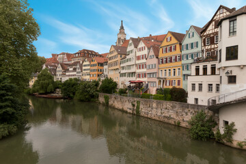 Altstadt von Tübingen am Necker (Deutschland)
