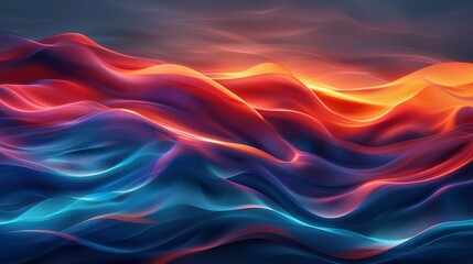Obraz premium Abstract colorful waves with flowing lines