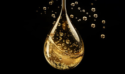 3D background of water biological and organic glass technology molecules About beauty and cosmetic skin