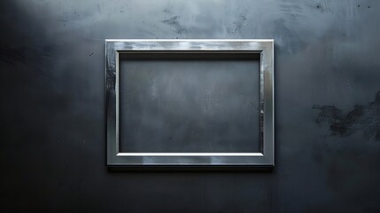 Silver color aluminum picture frame : Generative AI