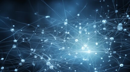 global network of businesses represented by a network of neurons, symbolizing the interconnectedness of the global brain.