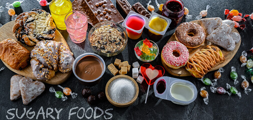 Food products containing a significant amount of sugar