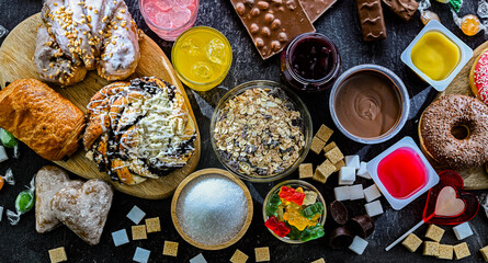 Food products containing a significant amount of sugar