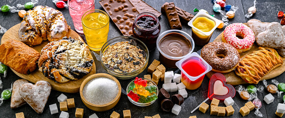 Food products containing a significant amount of sugar