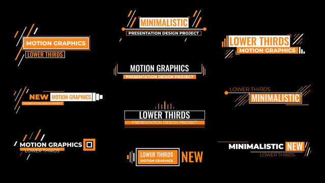 An elegant and versatile lower thirds template with the appearance of text and lines.