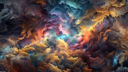 Iridescent clouds and black backdrop capturing Black Friday excitement