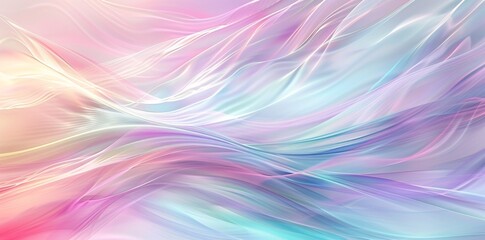 Fototapeta premium Abstract colorful wave pattern with pastel hues of pink, blue, and purple. Perfect for isolated on transparency PNG background, and digital designs.