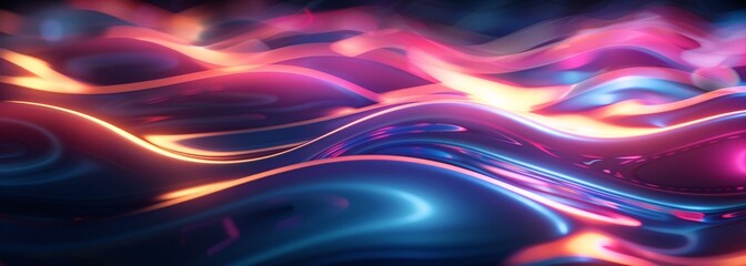 Fototapeta premium Dynamic abstract isolated on transparency PNG background, with vibrant waves of light, blending blue, pink, and purple hues. Perfect for design, tech, and creative projects.