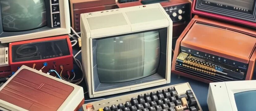 Vintage Electronics Seen from Above