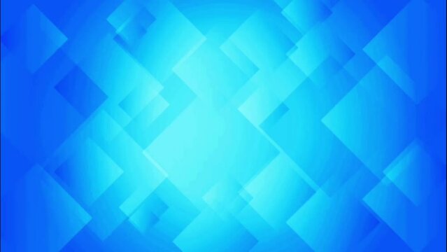 Light blue abstract background with looping animated overlapping geometric shapes. bright blue.