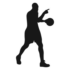 Basketball Player Silhouettes. basketball players isolated vector illustration. slamdunk style basketball player silhouette vector illustration. Good for sport