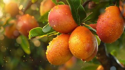 Mango tree close up very realistic shape