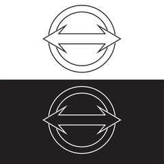 Left right or back next icon button vector.   Isolated on a white background. EPS 10/AI