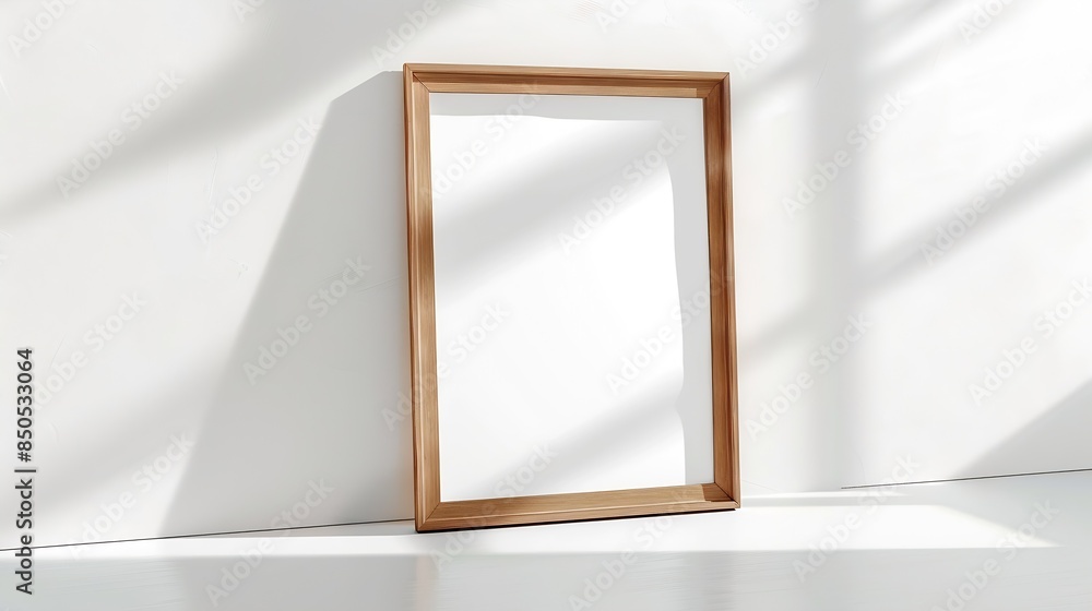 Aufkleber photo frame isolated on white background with clipping path : generative ai