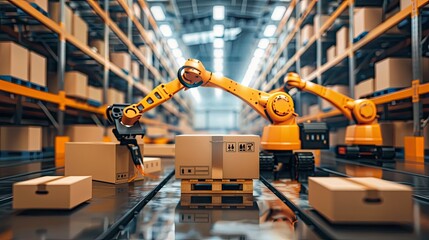 automated industrial in manufacturing factory warehouse
