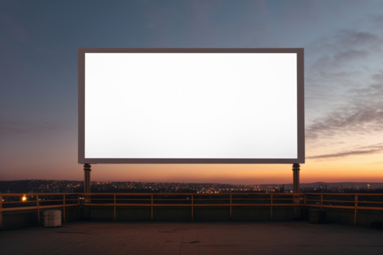 Advertising billboard sign png transparent mockup