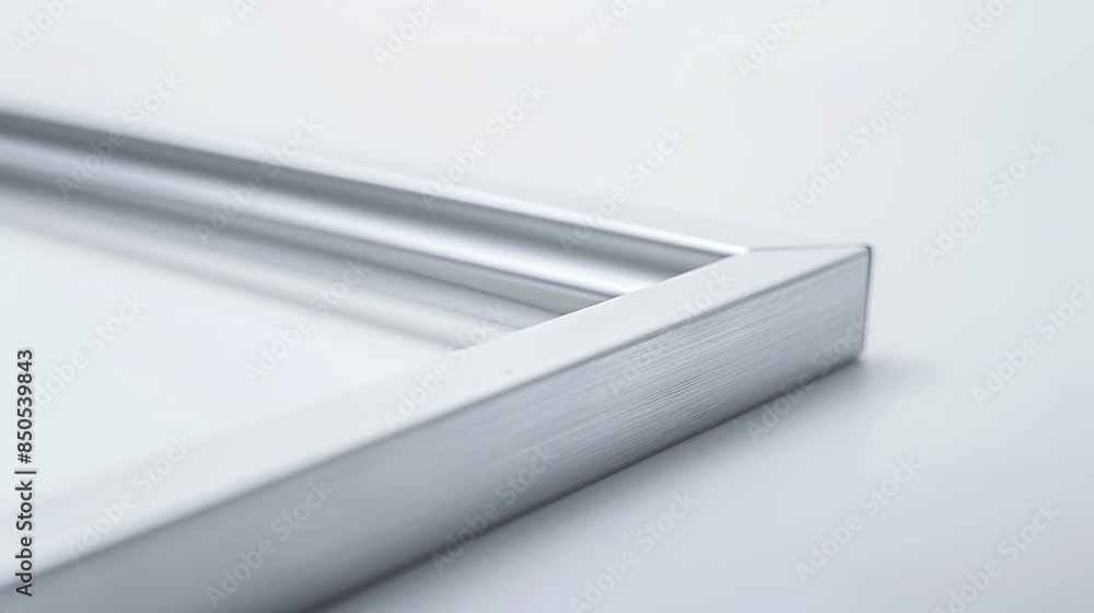 Poster metal frame isolated on white background : generative ai