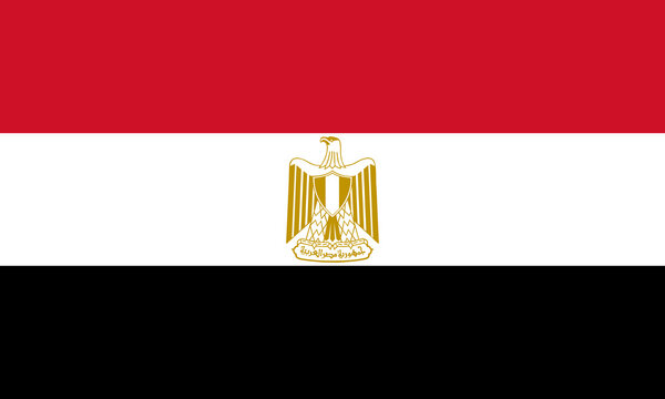 Vector flag of Egypt. Symbol of patriotism and freedom. Egyptian flag illustration. Vector Flag of the Arab Republic of Egypt