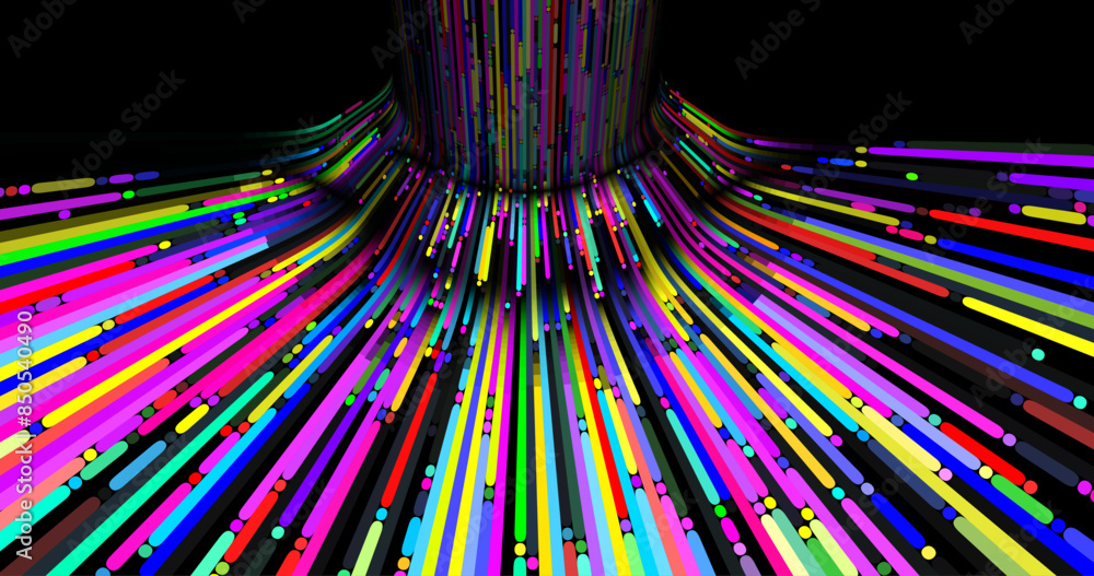 Aufkleber abstract background with stripes of different colors and gradients. particles in motion. technologie