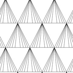 Abstract geometric pattern with triangle, lines and stripes on white background. A seamless vector background. Graphic modern pattern. White and black pattern.