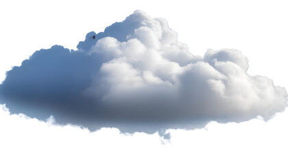 Atmospheric design concept, 3D illustration of cloud isolated on transparent background