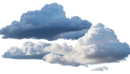 Nature-inspired design idea, 3D illustration of clouds isolated on transparent background