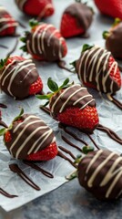 Chocolate Covered Strawberries Chocolate Drizzle