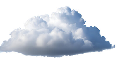 Cloud computing design concept, 3D illustration of cloud isolated on transparent background