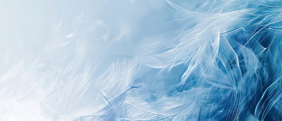 Obraz premium abstract illustration of blue waves and smoke-like textures, blending light and pattern to create an intriguing wallpaper design