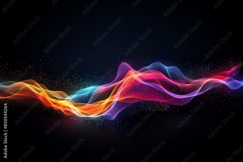 Poster digital graphic abstract background for technological processes, neural networks, digital data stora