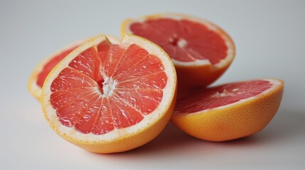 A picture showing sliced grapefruit