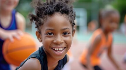Energetic children participating in physical education class, engaging in fitness activities and sports training. School sports teams and PE classes promoting health and teamwork among young students.