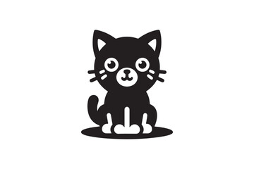 Cat silhouette vector art illustration
