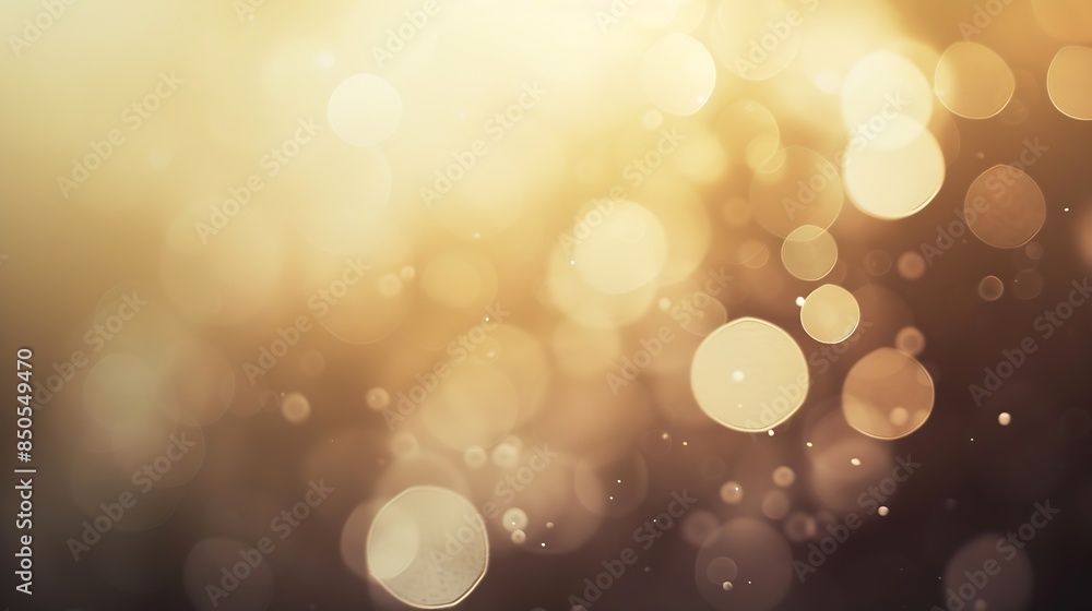 Poster Elegant beige bokeh abstract background Delicate blurred wallpaper texture Template with defocused bokeh lights and copy space for business website design Banner social media advertisi : Generative AI
