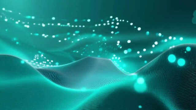 Abstract animated background of blue sound waves
