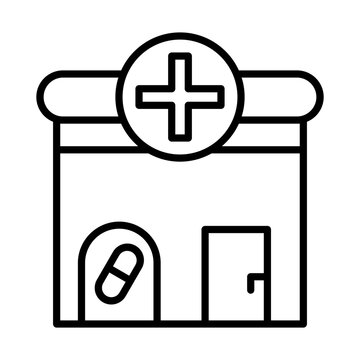 recommend clip art: Pharmacy line icon