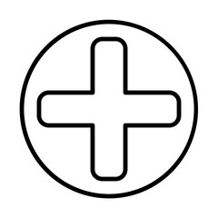 Medical Cross line icon
